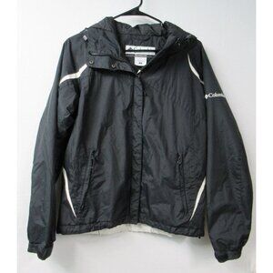 Vintage Columbia Coat Woman's Medium Black/White Logo Size Medium